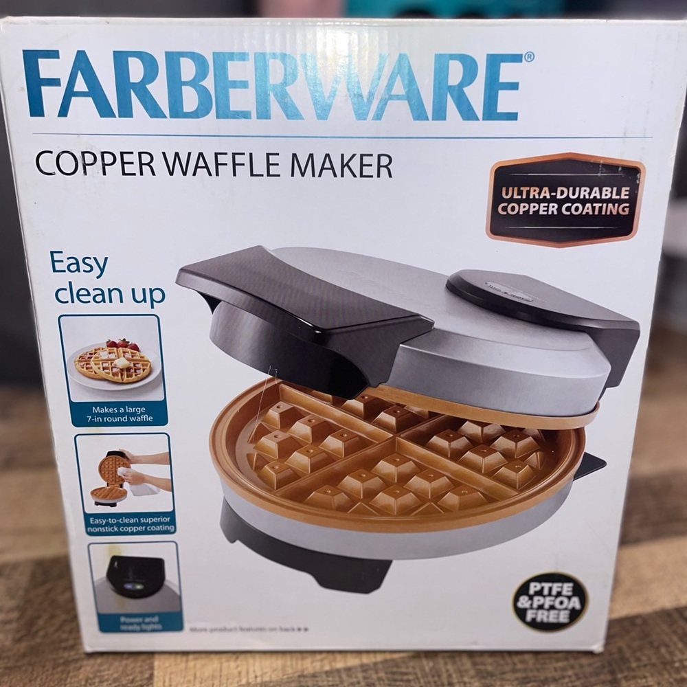 FARBERWARE COPPER WAFFLE MAKER